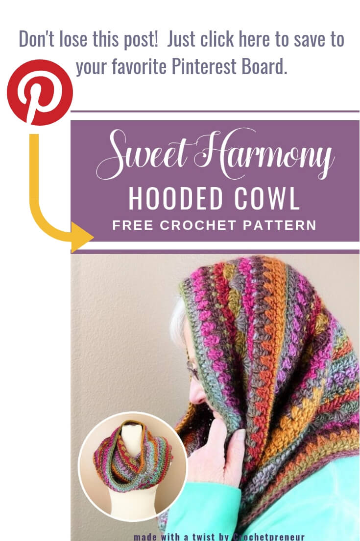 Gorgeous Hooded Cowl Crochet Pattern - FREE PDF