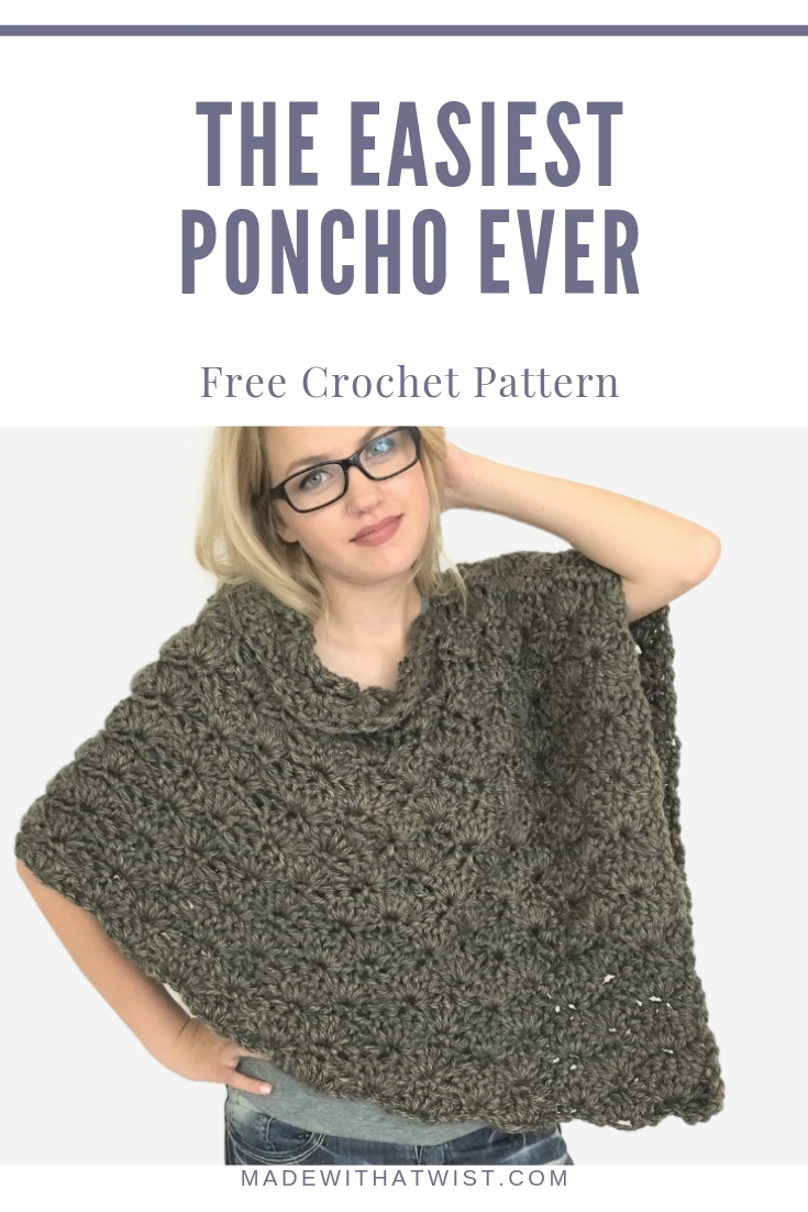 The Fastest, Easiest Crochet Poncho Pattern Ever - FREE PDF PATTERN