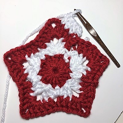 Red, white, and blue star wall hanging