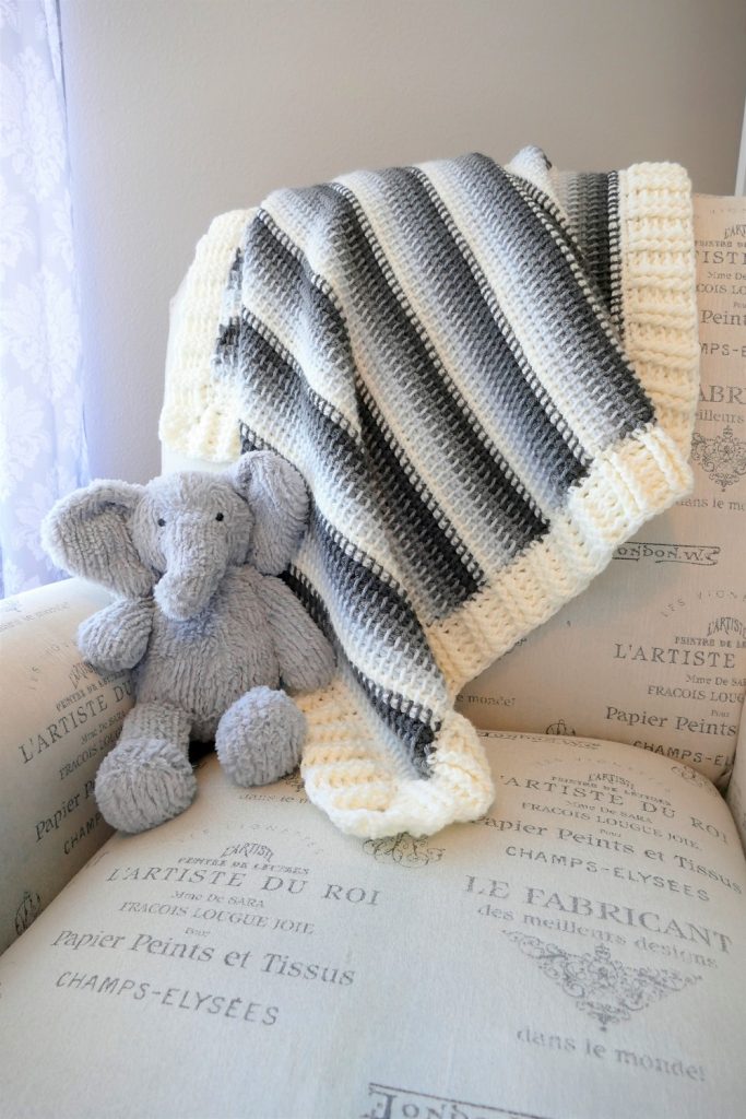 Quick And Easy Tunisian Baby Blanket - Free Crochet Pattern!