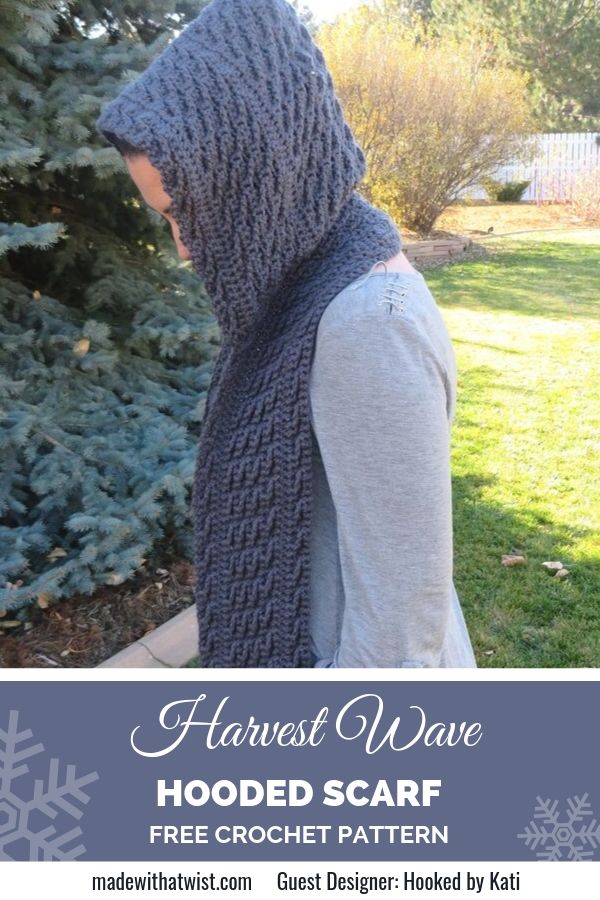 Crochet hooded scarf outlet pattern