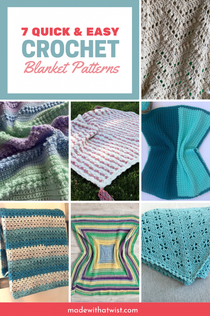 7 Quick and Easy Crochet Blanket Patterns Made with a Twist