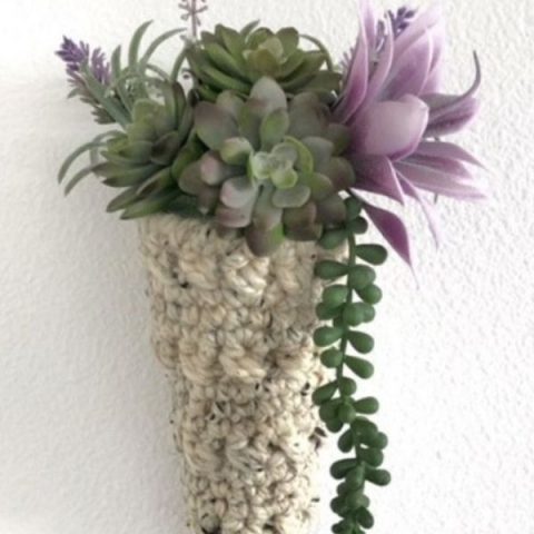 Desert Rose Cone Hanging Basket by Made with a Twist