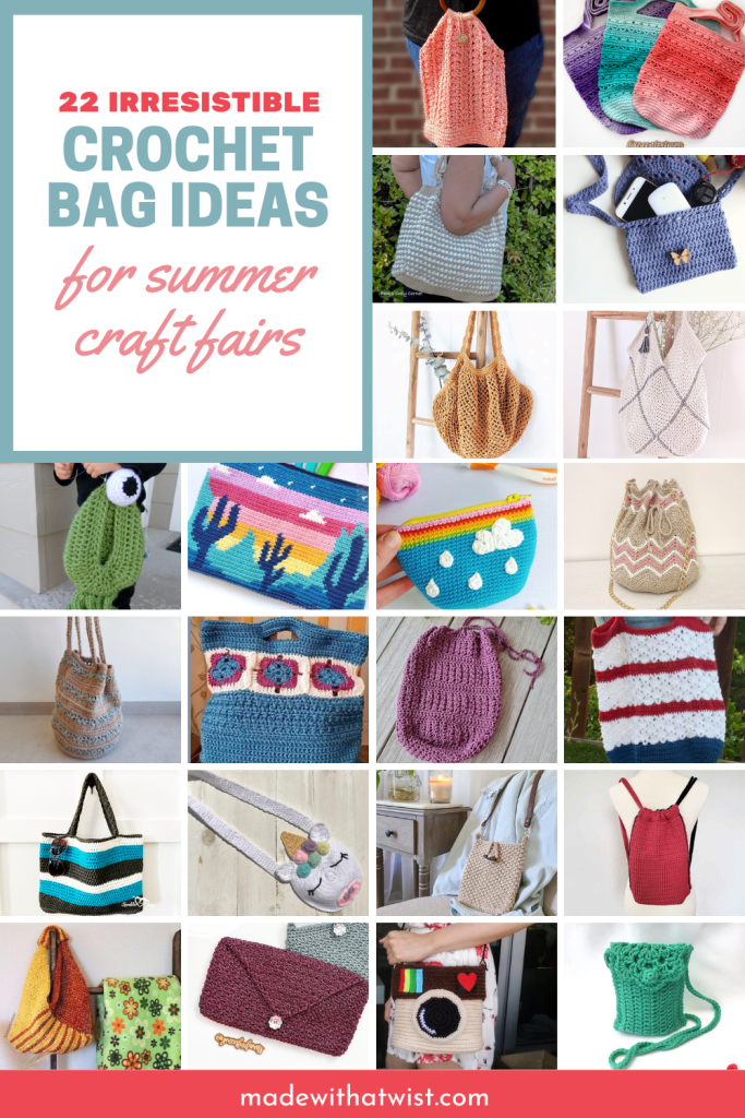 Make one of these 22 crochet bags and purses for your upcoming summer craft fair and help your customers carry all of their purchases!