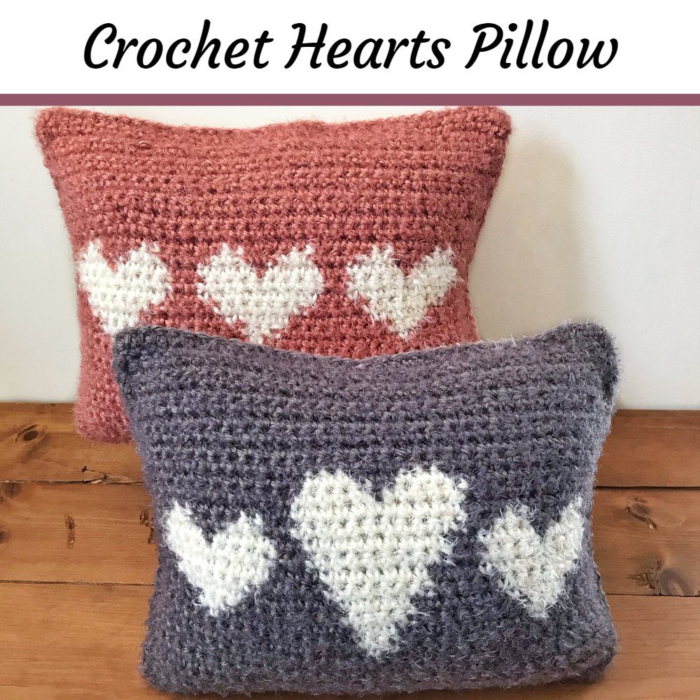 Image for Colorwork Hearts Pillow